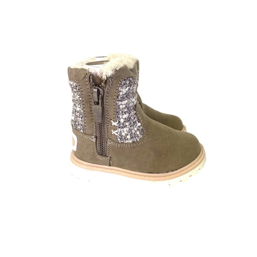 New Dr. Scholl's Kendal Toddler Girl Size 5 Faux Suede & Sherpa Ankle Boots